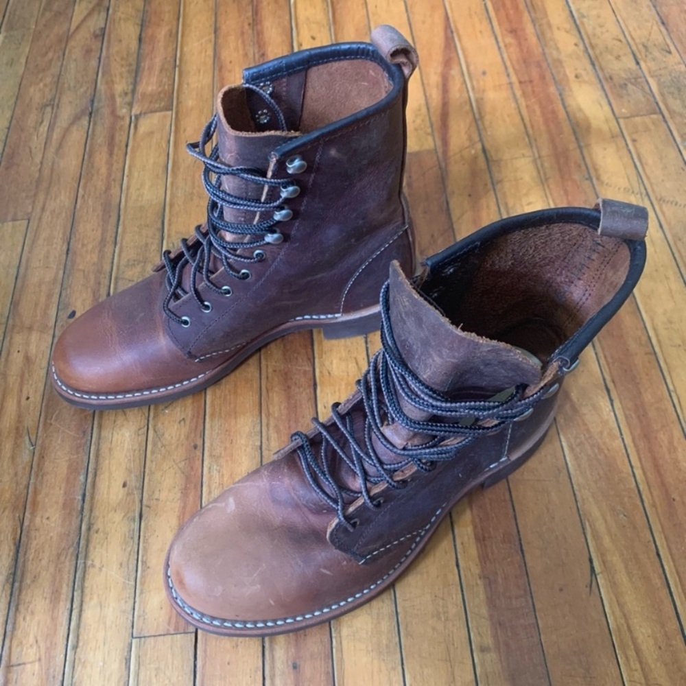 Red Wing Leather Boots, Heritage Silversmith in Copper Rough + Tough Leather - Picture 7 of 16
